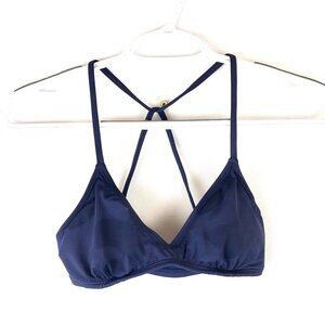 Hobie Junior’s Navy Blue Bralette Hipster Bikini Top, Size Extra Small